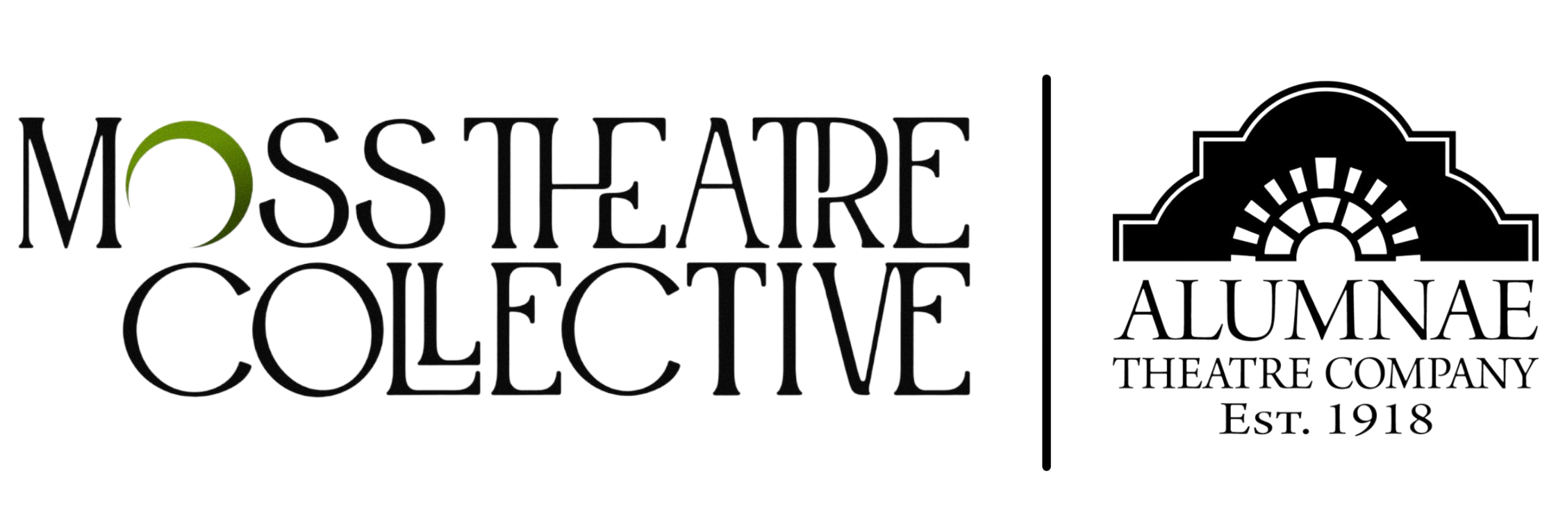 Logos for Moss Theatre Collective and Alumnae Theatre Company.